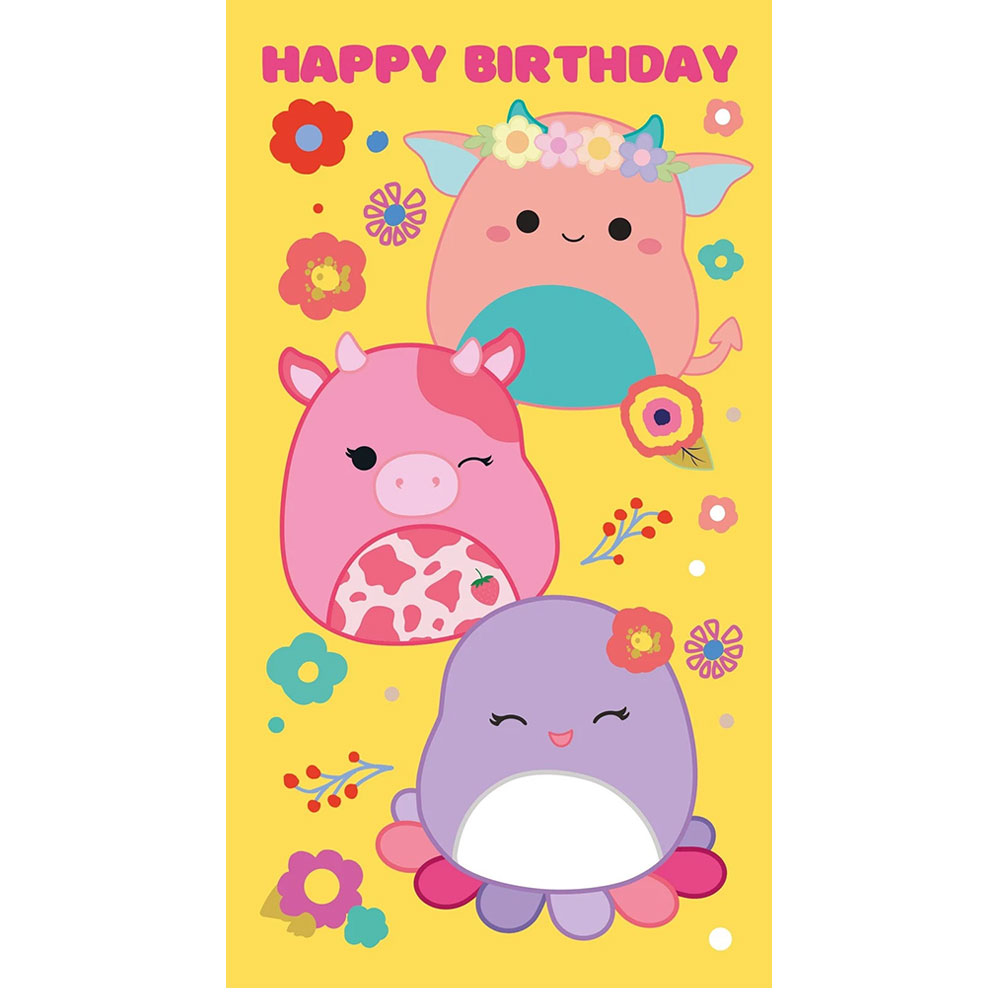 Squishmallows Birthday Card With Stickers
