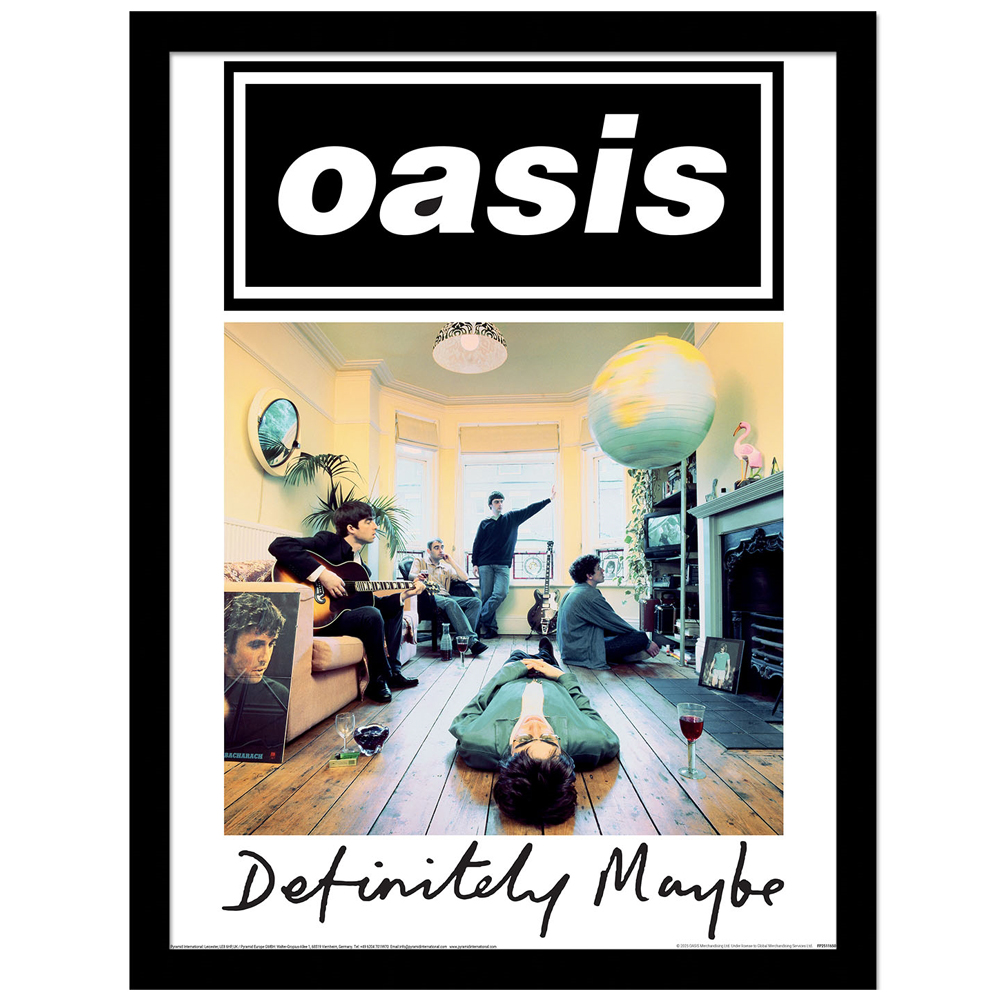 Oasis Definitely Maybe Framed Picture 16 x 12