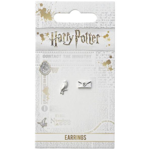Harry Potter Silver Plated Earrings Hedwig Owl & Letter
