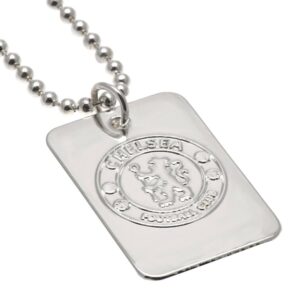 Chelsea FC Silver Plated Dog Tag & Chain