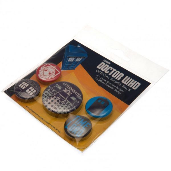 Doctor Who Button Badge Set