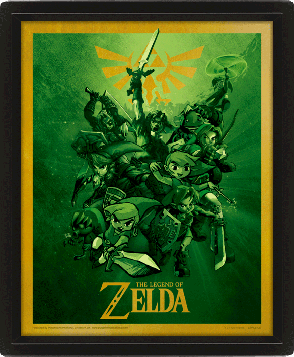The Legend Of Zelda Framed 3D Picture