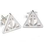 Harry Potter Sterling Silver Earrings Deathly Hallows