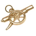 Arsenal FC 9ct Gold Crest Ring Small