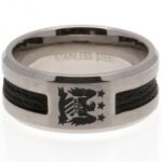 Manchester City FC Black Inlay Ring Small