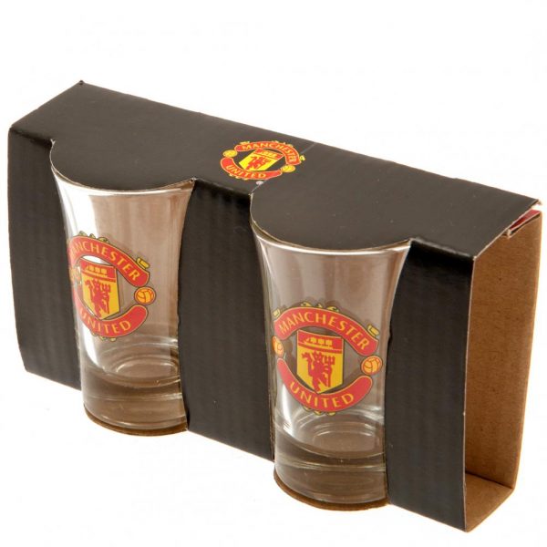 Manchester United FC 2pk Shot Glass Set