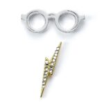 Harry Potter Badge Lightning Bolt & Glasses
