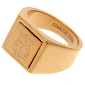 Liverpool FC Gold Plated Signet Ring Large
