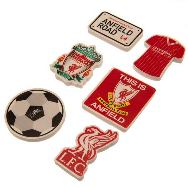Liverpool FC 6pk Eraser Set
