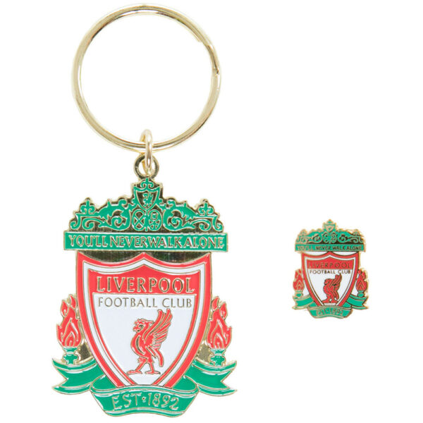 Liverpool FC Keyring & Badge Set