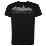 Liverpool FC Anfield Skyline T Shirt Mens Black Small