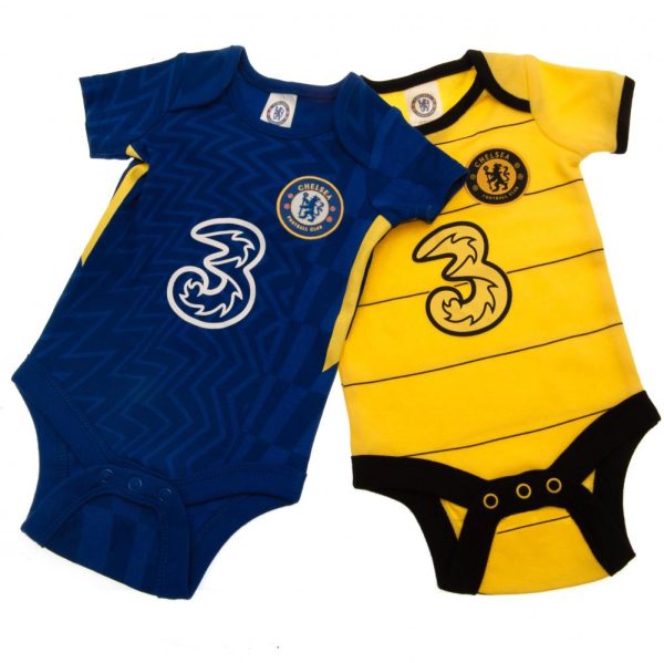 Chelsea FC 2 Pack Bodysuit 9-12 Mths BY