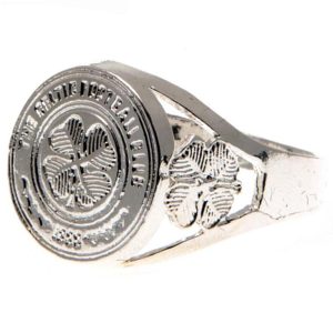 Celtic FC Silver Plated Crest Ring Large