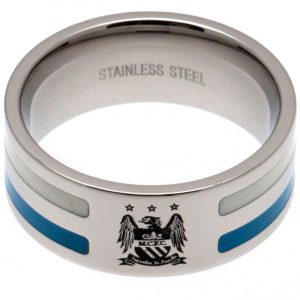 Manchester City FC Colour Stripe Ring Medium EC