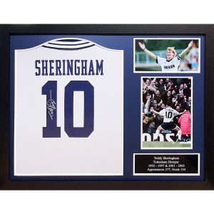 Tottenham Hotspur FC 1994 Sheringham Signed Shirt (Framed)