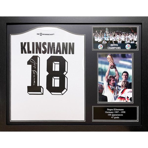 Germany Klinsmann Signed Shirt (Framed)