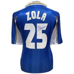 Chelsea FC 1998 UEFA Cup Winners’ Cup Final Zola Signed Shirt