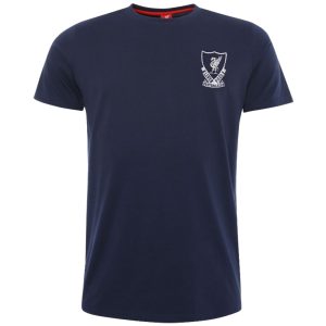 Liverpool FC 88-89 Crest T Shirt Mens Navy S