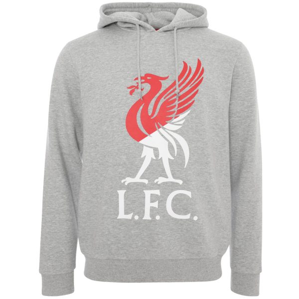 Liverpool FC Liverbird Hoody Mens Grey XL