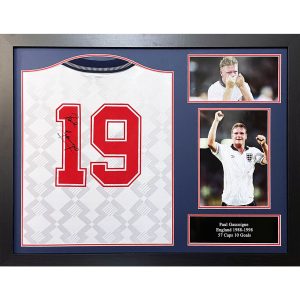 England FA 1990 Gascoigne Signed Shirt (Framed)