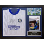 Leeds United FC 1992 Strachan Signed Shirt (Framed)