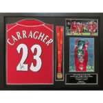 Liverpool FC Carragher Signed Shirt & Medal (Framed)