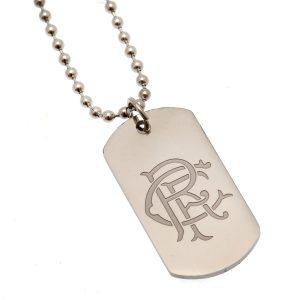 Rangers FC Engraved Dog Tag & Chain