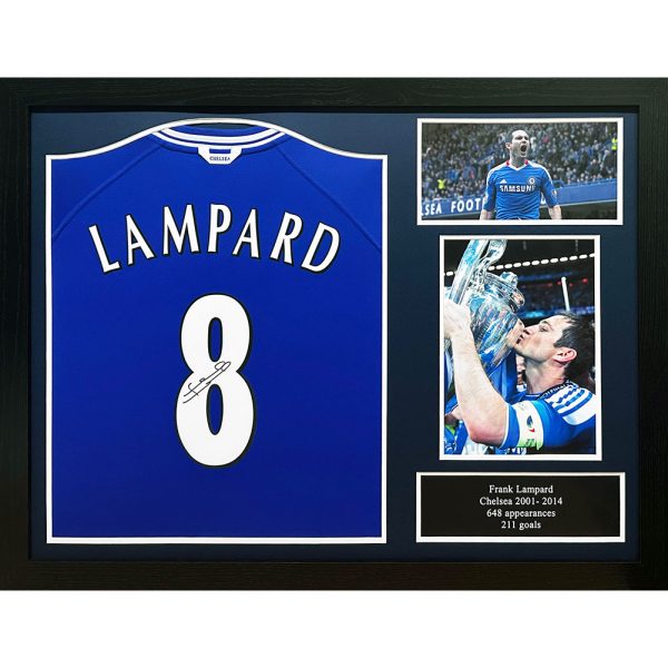 Chelsea FC Lampard Signed Shirt (Framed)