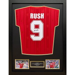 Liverpool FC 1986 Rush Signed Shirt (Framed)