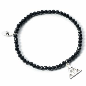 Harry Potter Stone Bracelet With Sterling Silver Charm Deathly Hallows