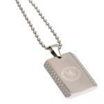 Chelsea FC Patterned Dog Tag & Chain