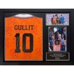 Netherlands Gullit Retro Signed Shirt (Framed)