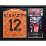 Netherlands Van Basten Retro Signed Shirt (Framed)