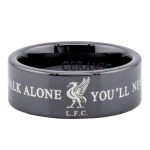 Liverpool FC Black Ceramic Ring Medium